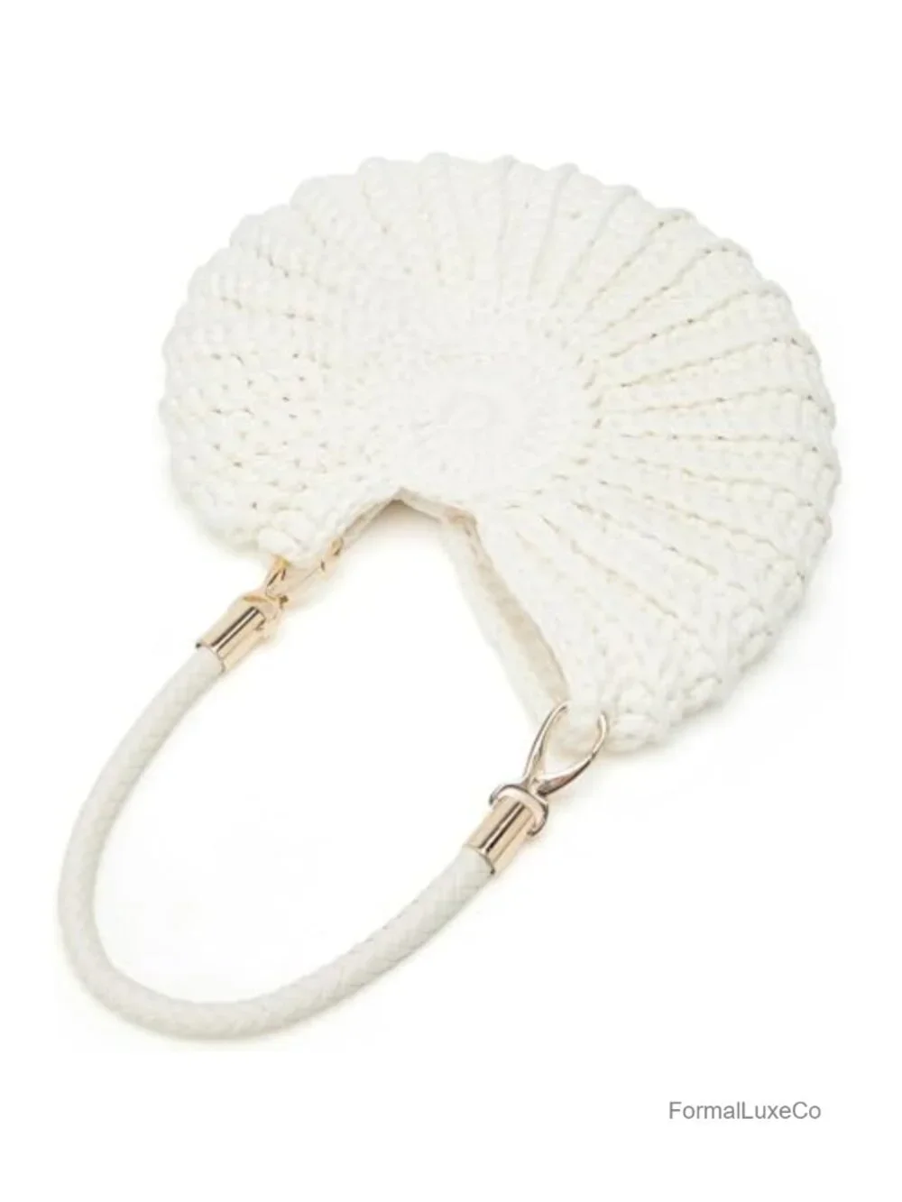 Handwoven Seashell Bag Crochet Boho Evening Clutch Crossbody Shoulder Purse